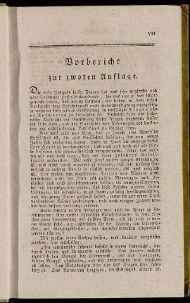 Vorbericht zur zwoten Auflage