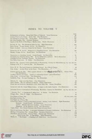 Index to volume V