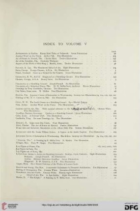 Index to volume V