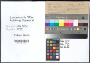 Entnazifizierung Herta Peters , geb. 10.03.1906 (Verkäufer)