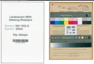 Entnazifizierung Wilhelm Piel, geb. 25.11.1871 (Hausierer)