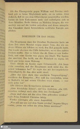 Diskussion um das Duell