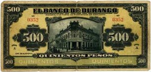 Geldschein, 500 Pesos, 1914