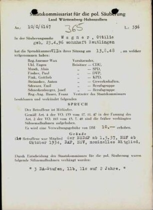 Wagner, Ottilie