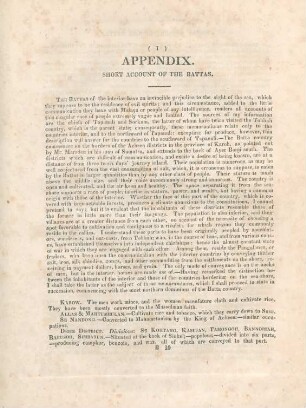 Short account of the Battas