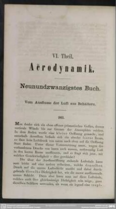 VI. Theil. Aerodynamik