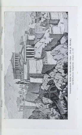Rekonstruierte Ansicht der Akropolis von Athen. (Nach Fr. Thiersch.)