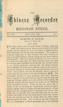 No. 3. May - June, 1883
