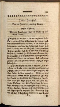Erster Abschnitt. Allgemeine Bemerkungen über die Folgen der bösartigen Tripper.