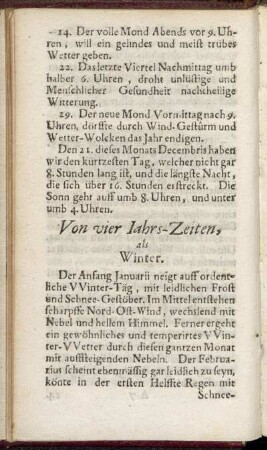 Von vier Jahrs-Zeiten,[...]