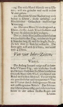 Von vier Jahrs-Zeiten,[...]