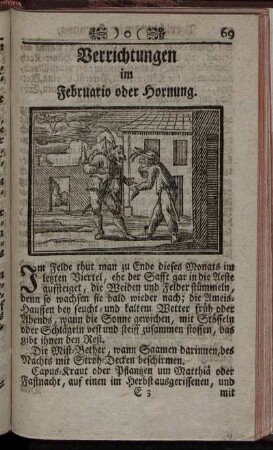 Verrichtungen im Februario oder Hornung.