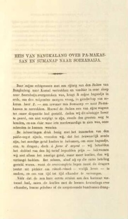 Reis van Bangkalang over Pa-Makassan en Sumanap naar Soerabaija