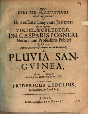 De pluvia sanguinea