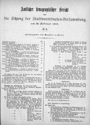 No. 8, 23. Februar 1893