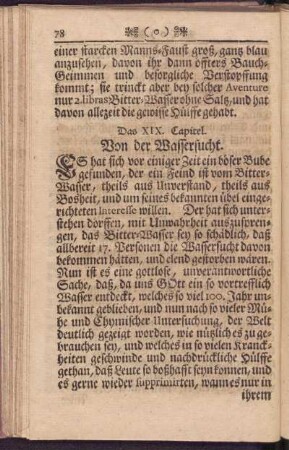 Das XIX. Capitel. Von der Wassersucht