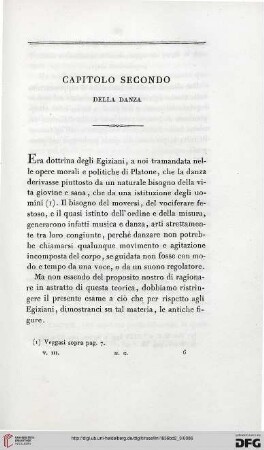 Capitolo secondo: Della danza