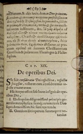 Cap. XIX. De operibus Dei