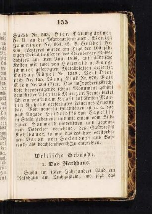 Weltliche Gebäude.