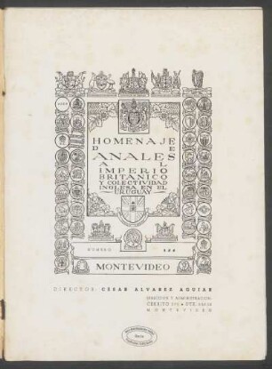 Homenaje de Anales al Imperio británico y colectividad inglesa en el Uruguay