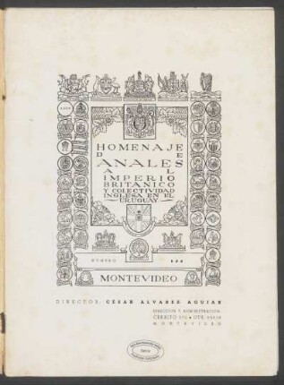 Homenaje de Anales al Imperio británico y colectividad inglesa en el Uruguay