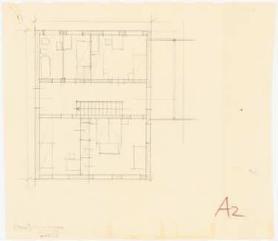 Gesamtbebauungsplan Ankara Ankara Kooperatifi. Haustypen: Typ A2, AFIUN, Einzelhaus 5 Zimmer, Grundriss Obergeschoss 1:50