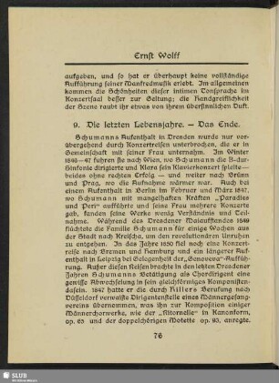 9. Die letzten Lebensjahre. Das Ende
