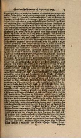 Des Kayserlichen und Reichs Cammer-Gerichts Gemeiner Bescheid vom 18. September