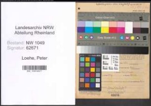 Entnazifizierung Peter Loehe , geb. 15.11.1897 (Arbeiter)