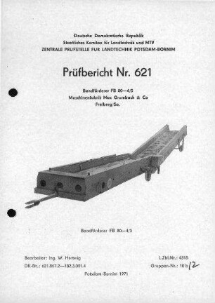 Bandförderer FB 80-4/5