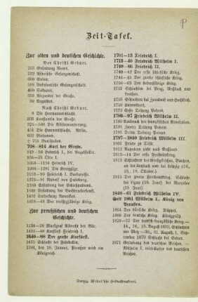 Zeit-Tafel