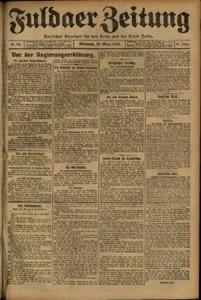 Ausgabe vom Mittwoch, den 29. März 1922.