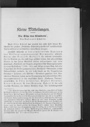 Die Sitze der Kimbern.