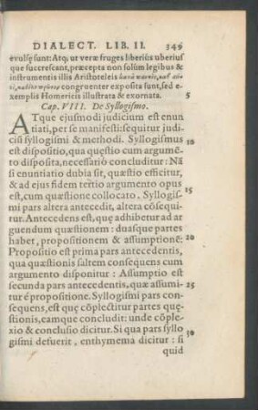 Cap. VIII. De Syllogismo.