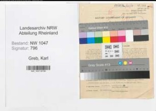 Entnazifizierung Karl Greb , geb. 14.02.1900 (Automechaniker)