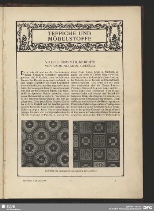 Stoffe und Stickereien
