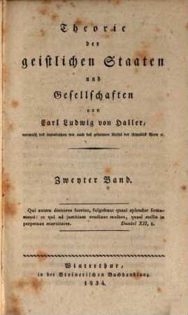 Theorie der geistlichen Staaten und Gesellschaften. 2. (1834)