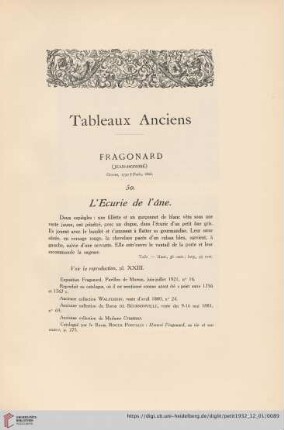 Tableaux Anciens (No. 50 - 59)