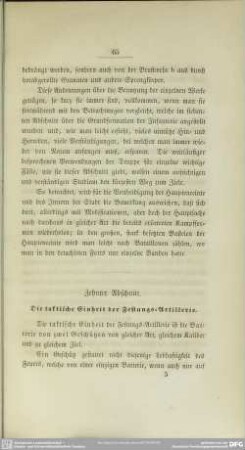 Zehnter Abschnitt. Die taktische Einheit der Festungs-Artillerie