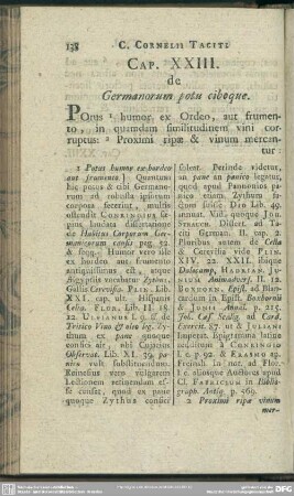 Cap. XXIII. de Germanorum potu ciboque