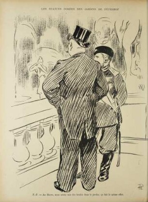 Félix Ier chez Nicolas II. Croquis humoristiques du Voyage du Président de la République