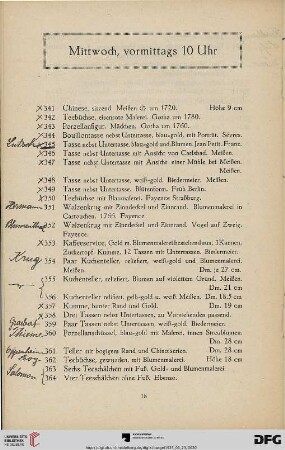 Mittwoch, vormittags 10 Uhr (Nr. 341 - 500)