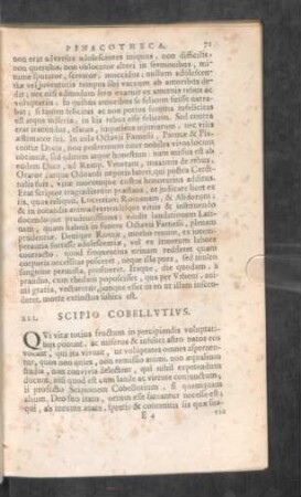 XLI. Scipio Cobellutius.