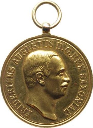 König Friedrich August III. - Kleine Medaille "Virtuti Et Ingenio" für Kunst und Wissenschaft