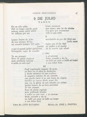9 de julio : Tango