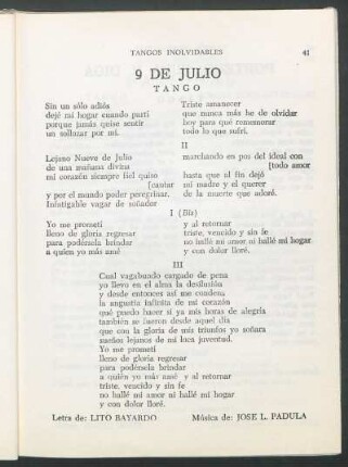 9 de julio : Tango