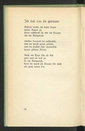 Ich hab von Dir geträumt