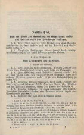 Zwölfter Titel. Von den Titeln zur Erwerbung des Eigenthums, welche aus Verordnungen von Todeswegen entstehen.