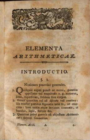 Elementa Arithmeticae, Geometriae et Algebrae
