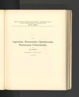 A. 5. Argentinidae, Microstomidae, Opisthoproctidae, Mediterranean Odontostomidae.